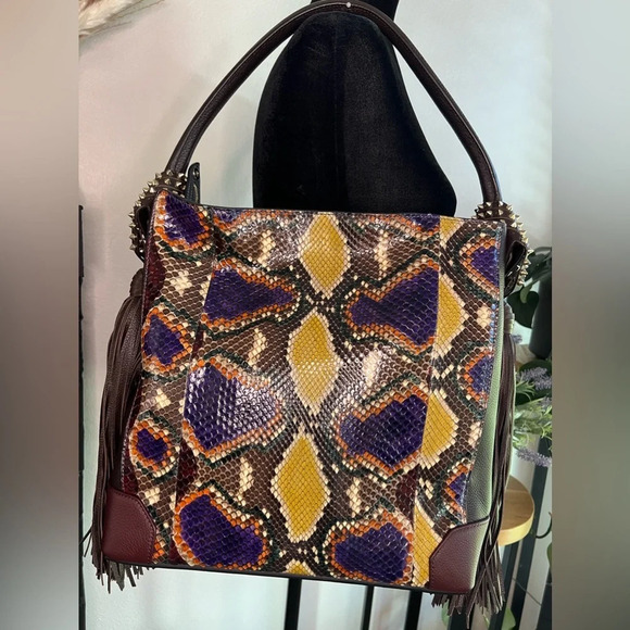 Christian Louboutin
Eloise Fringe Hobo Python with Leather Medium - Picture 3 of 16